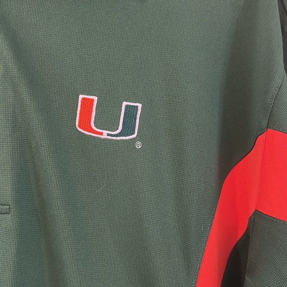 PGA Tour Green & Orange Polo Shirt University of Miami Hurricanes Golf Polo Sz L - Picture 5 of 10